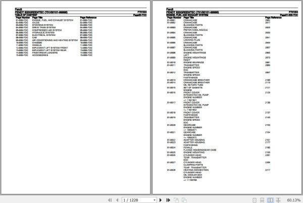 Fendt Tractor 820GREENTEC Parts Catalog F731004 11.2018 1