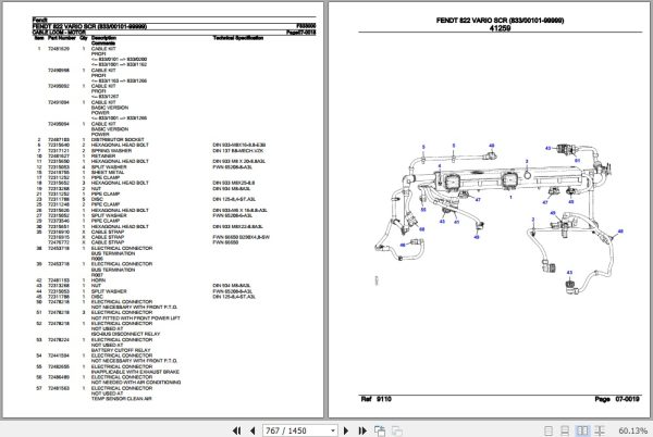Fendt Tractor 822 Vario SCR Parts Catalog F833000 10.2019 3