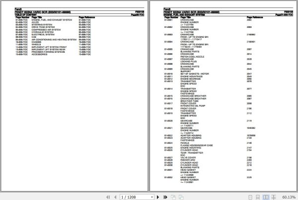 Fendt Tractor 822NA Vario SCR Parts Catalog F833105 10.2019 1