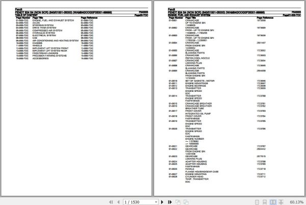 Fendt Tractor 824 S4 Parts Catalog F840003 10.2019 1