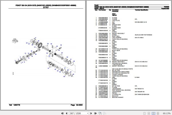 Fendt Tractor 824 S4 Parts Catalog F840003 10.2019 2