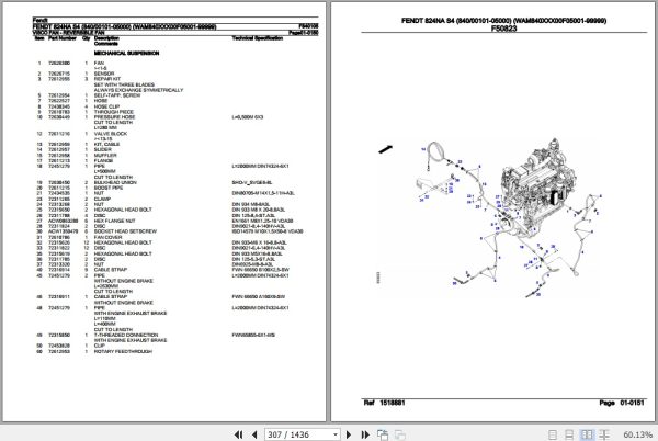 Fendt Tractor 824NA S4 Parts Catalog F840105 10.2019 2