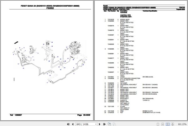 Fendt Tractor 824NA S4 Parts Catalog F840105 10.2019 3
