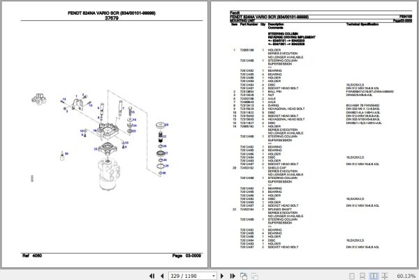 Fendt Tractor 824NA Vario SCR Parts Catalog F834105 10.2019 3
