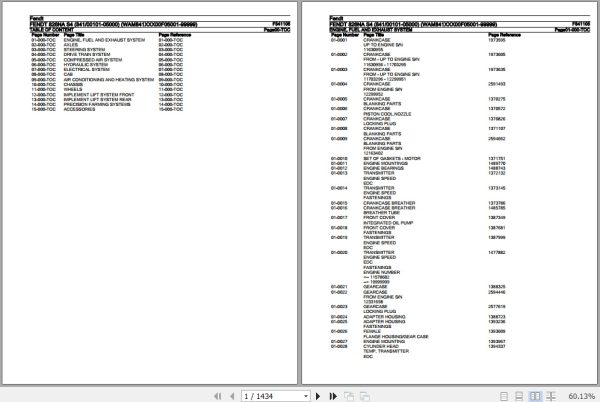 Fendt Tractor 826NA S4 Parts Catalog F841105 10.2019 1