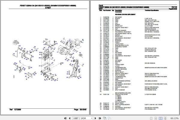 Fendt Tractor 826NA S4 Parts Catalog F841105 10.2019 3