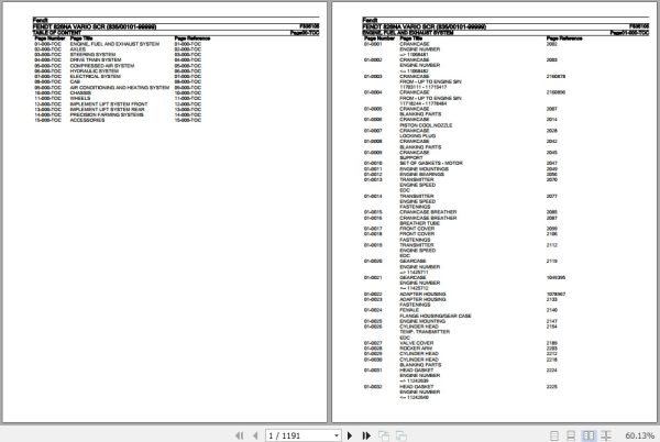 Fendt Tractor 826NA Vario SCR Parts Catalog F835105 10.2019 1