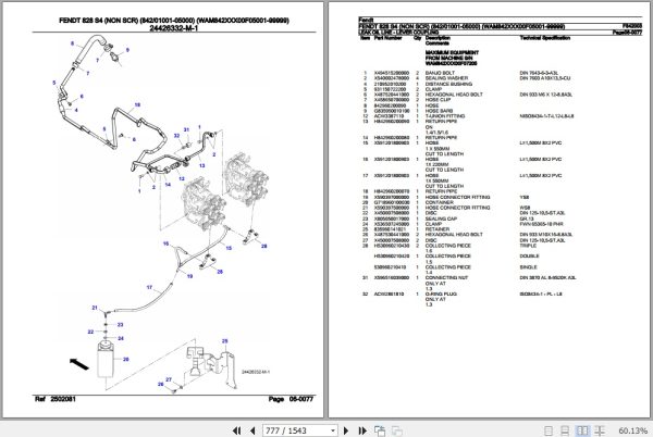 Fendt Tractor 828 S4 Parts Catalog F842003 10.2019 3