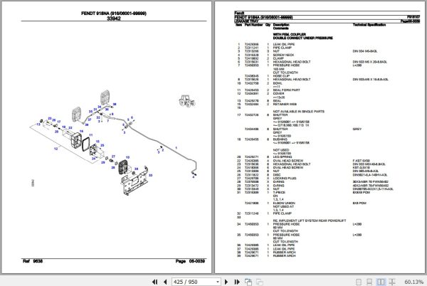 Fendt Tractor 918NA Parts Catalog F916107 10.2020 3