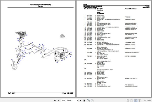 Fendt Tractor 922 Parts Catalog F919000 09.2020 3