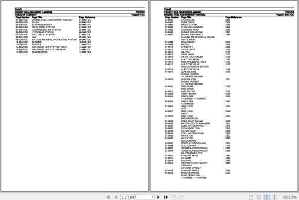 Fendt Tractor 924 Parts Catalog F924002 10.2020 1