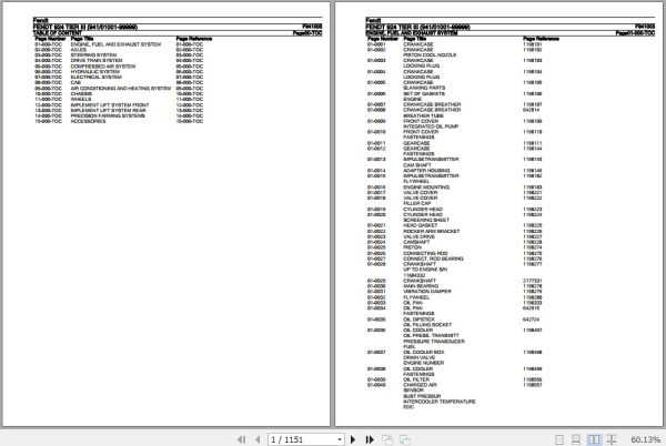 Fendt Tractor 924 Tier III Parts Catalog F941003 07.2020 1
