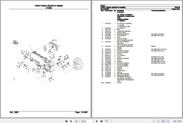 Fendt Tractor 924NA Parts Catalog F922105 06.2020 2