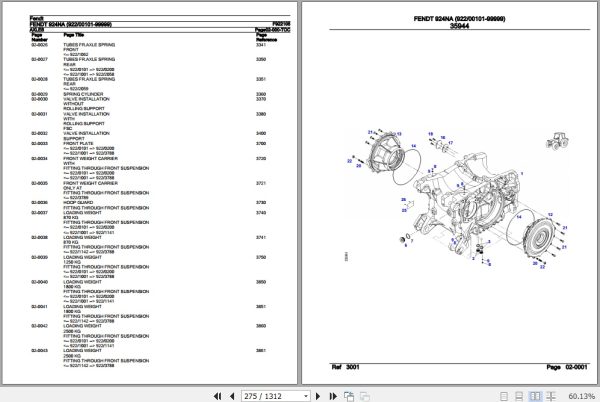 Fendt Tractor 924NA Parts Catalog F922105 06.2020 3