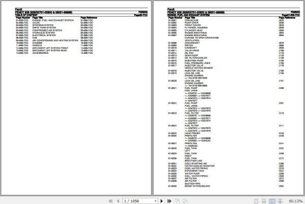 Fendt Tractor 926 Parts Catalog F926002 10.2020 1
