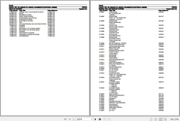 Fendt Tractor 927 S4 Parts Catalog F950000 10.2020 1