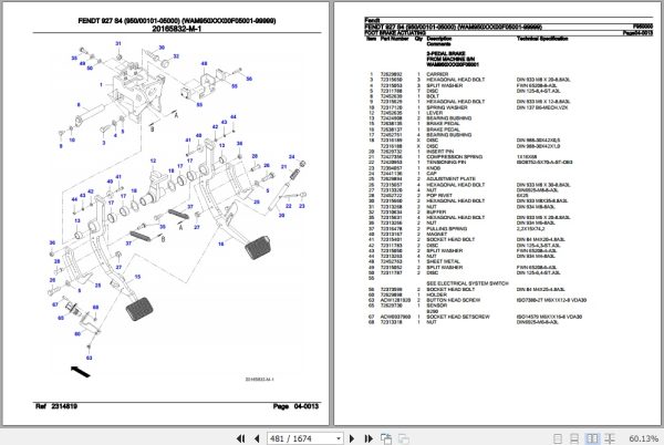 Fendt Tractor 927 S4 Parts Catalog F950000 10.2020 3