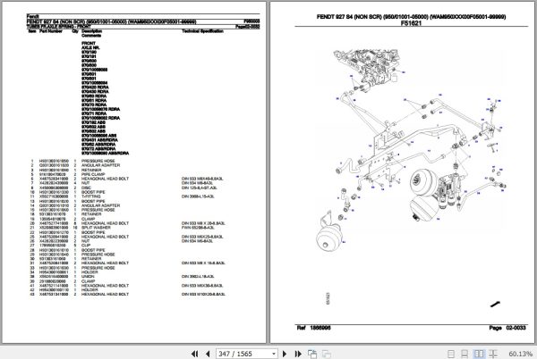 Fendt Tractor 927 S4 Parts Catalog F950003 10.2020 3