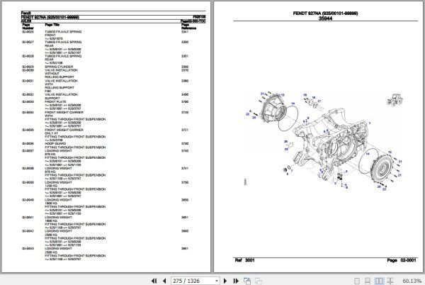 Fendt Tractor 927NA Parts Catalog F925105 06.2020 3