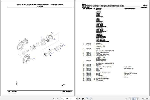 Fendt Tractor 927NA S4 Parts Catalog F950105 10.2020 3