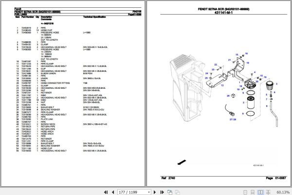 Fendt Tractor 927NA SCR Parts Catalog F942105 07.2020 3