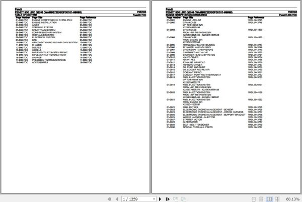 Fendt Tractor 930 LRC Gen6 Parts Catalog F957003 06.2020 1