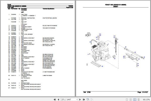Fendt Tractor 930 Parts Catalog F928000 09.2020 3