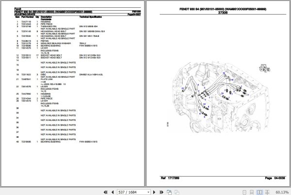 Fendt Tractor 930 S4 Parts Catalog F951000 10.2020 3