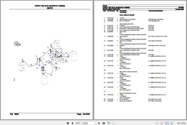 Fendt Tractor 930 SCR Parts Catalog F943000 09.2020 3