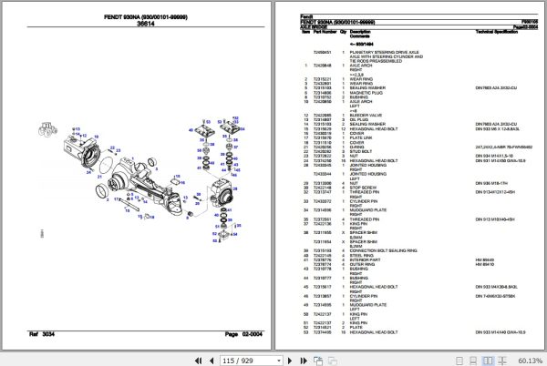 Fendt Tractor 930NA Parts Catalog F930105 10.2020 3