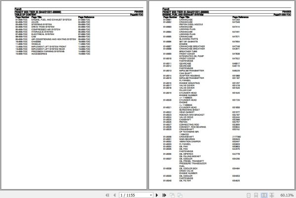 Fendt Tractor 933 Tier III Parts Catalog F944003 07.2020 1