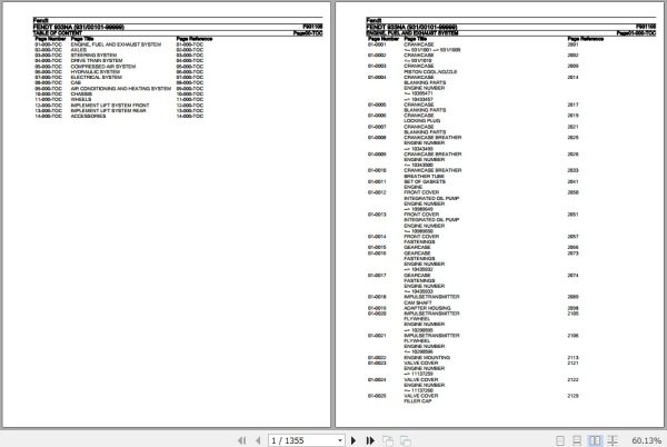 Fendt Tractor 933NA Parts Catalog F931105 06.2020 1