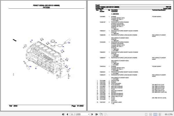 Fendt Tractor 933NA Parts Catalog F931105 06.2020 2