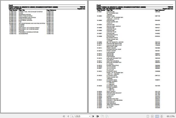 Fendt Tractor 933NA S4 Parts Catalog F952105 10.2020 1