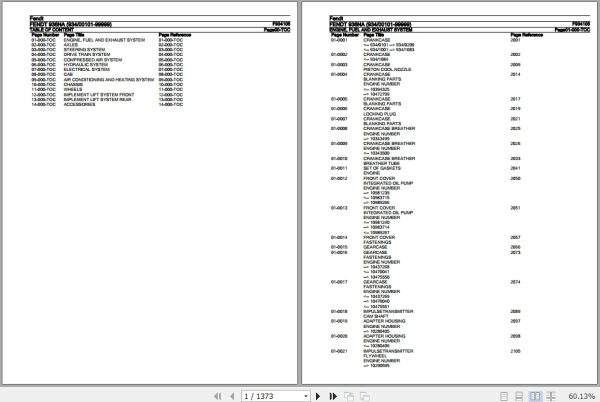 Fendt Tractor 936NA Parts Catalog F934105 06.2020 1