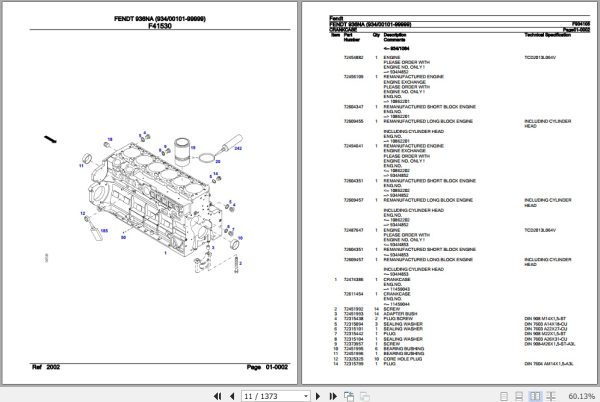 Fendt Tractor 936NA Parts Catalog F934105 06.2020 2