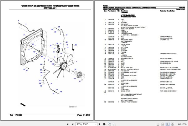 Fendt Tractor 936NA S4 Parts Catalog F953105 10.2020 2