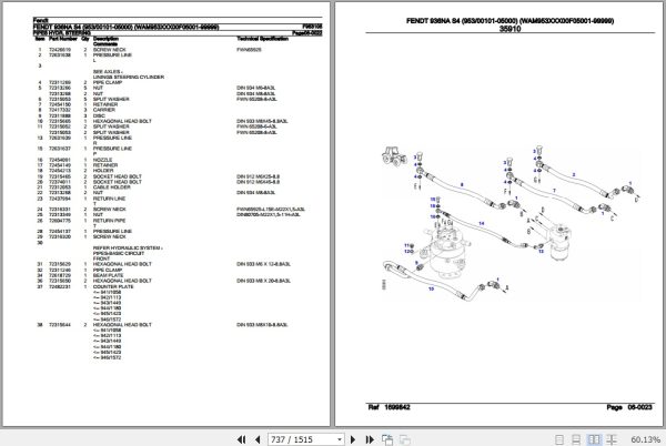 Fendt Tractor 936NA S4 Parts Catalog F953105 10.2020 3