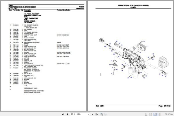 Fendt Tractor 936NA SCR Parts Catalog F945105 07.2020 2