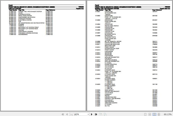 Fendt Tractor 939 S4 Parts Catalog F954000 10.2020 1