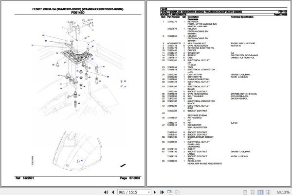 Fendt Tractor 939NA S4 Parts Catalog F954105 10.2020 3