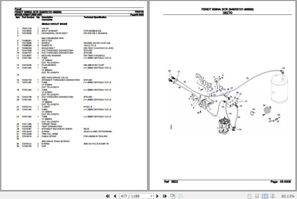 Fendt Tractor 939NA SCR Parts Catalog F946105 07.2020 3