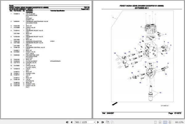 Fendt Tractor 942NA Gen6 Parts Catalog F961105 06.2020 3