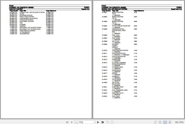 Fendt Tractor Farmer 104 Parts Catalog F238001 11.2018 1