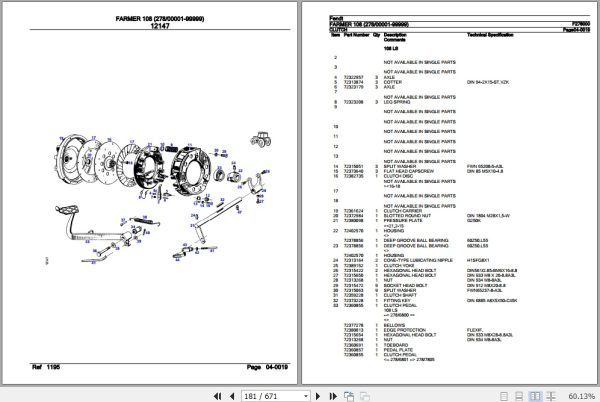 Fendt Tractor Farmer 108 Parts Catalog F278000 11.2018 3