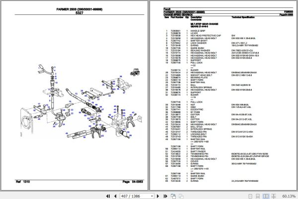 Fendt Tractor Farmer 250S Parts Catalog F295000 09.2020 3