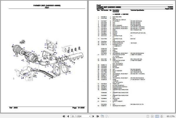 Fendt Tractor Farmer 280P Parts Catalog F248000 09.2020 3