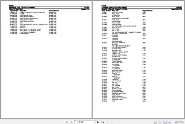 Fendt Tractor Farmer 280S Parts Catalog F297001 11.2018 1