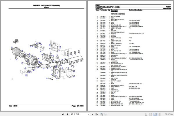 Fendt Tractor Farmer 280V Parts Catalog F208001 11.2017 3