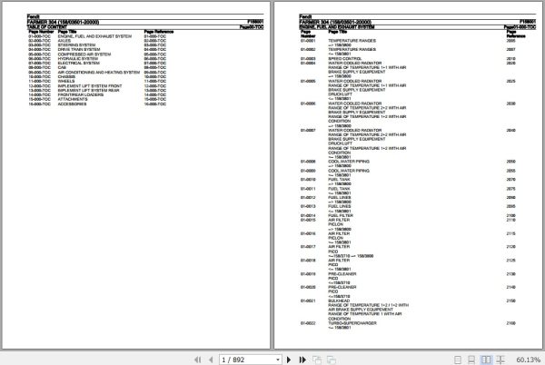 Fendt Tractor Farmer 304 Parts Catalog F158001 11.2018 1